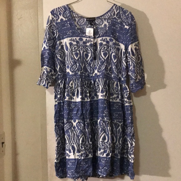 Paisley Blue Sun Dress - Picture 2 of 3